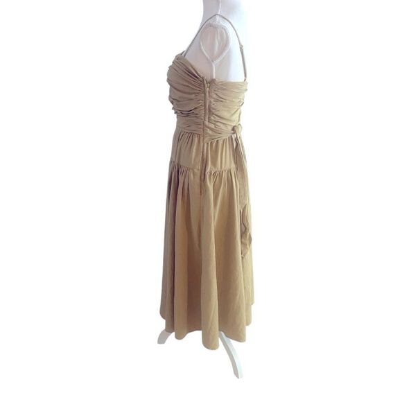 TOCCIN Ruched Tie Midi Dress Size 4 - Picture 8 of 10